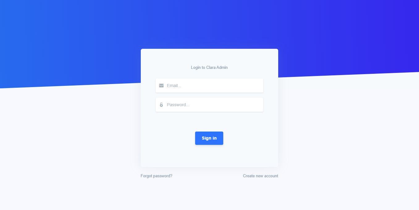 Clara Admin Dashboard